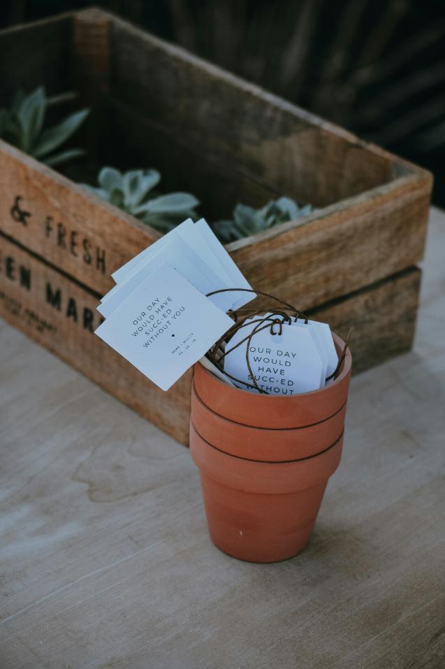 Eco friendly wedding favors