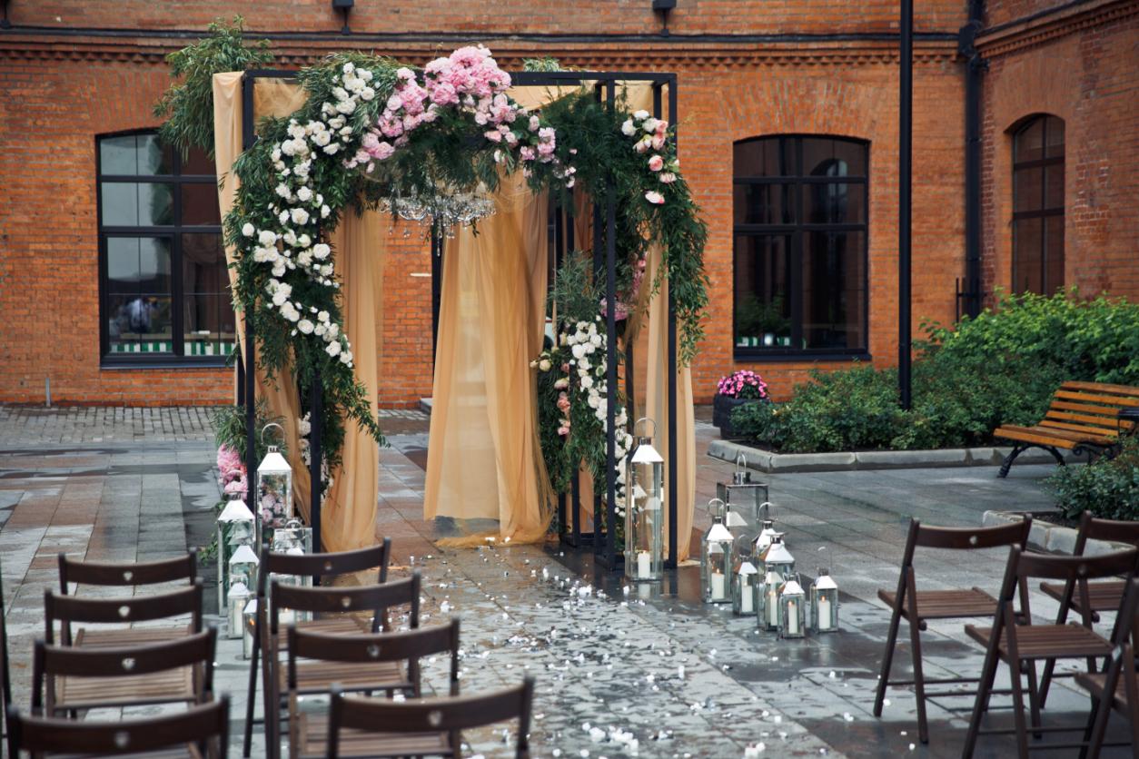 Dark green and orange wedding (2)