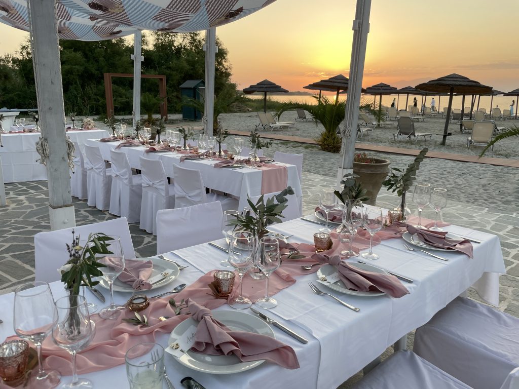 Festival-wedding-venues-tables-decor-sunset