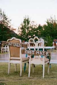 Nautical theme wedding the best ways to create a splendid event - Nautical wedding. Bride and groom chairs