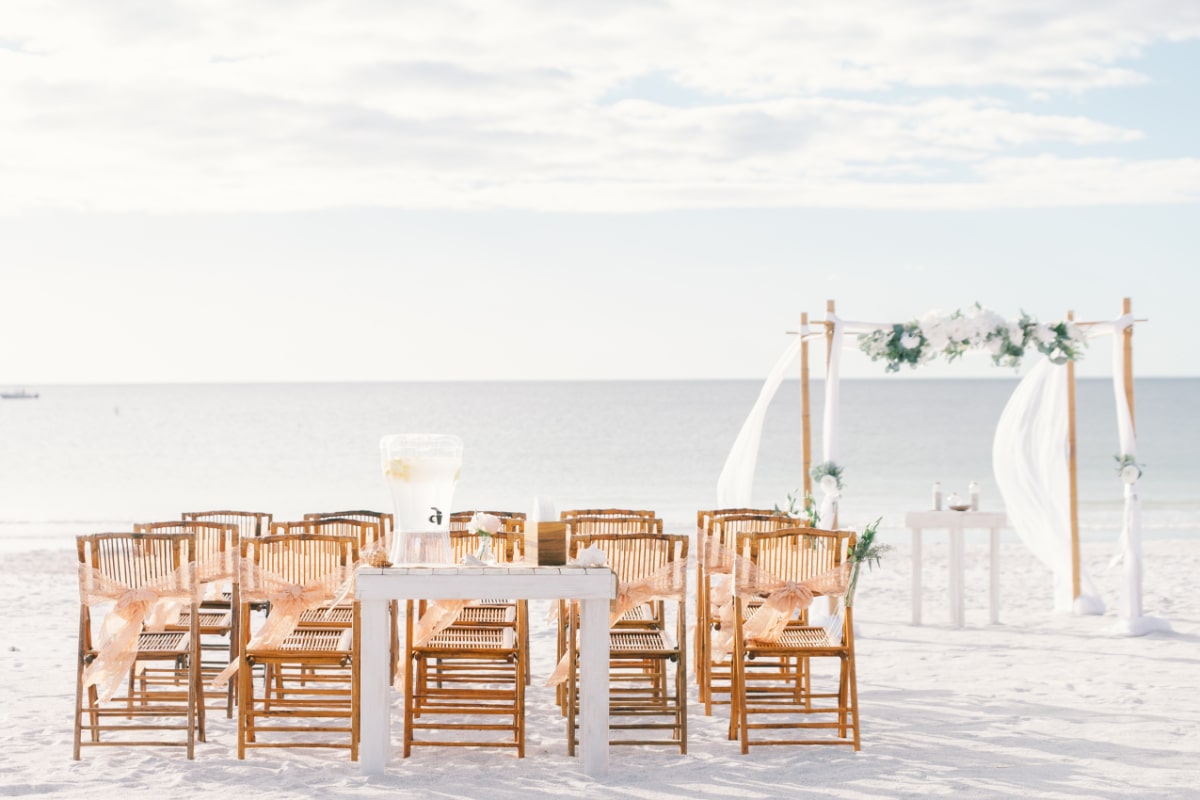 Beach wedding decorations