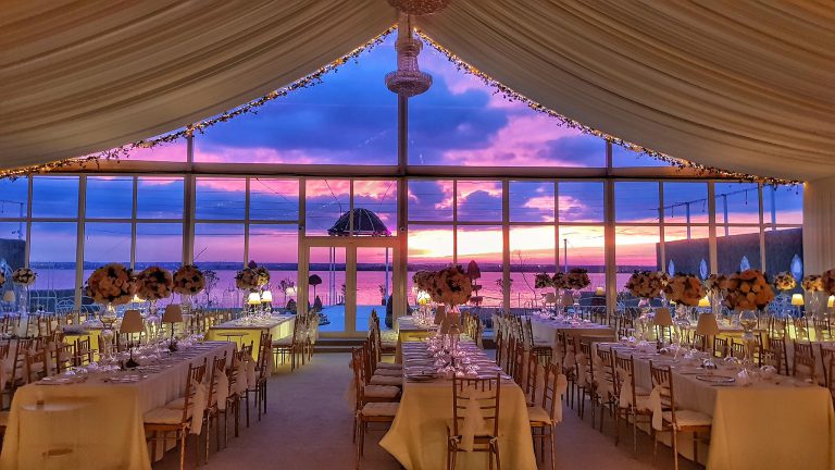 3. Peacock wedding theme decor - wedding in Romania, beautiful sky