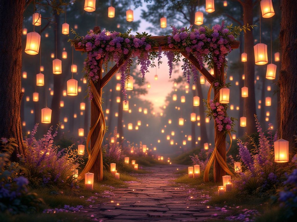 A magical Tangled themed wedding - Bringing Rapunzel's fairytale wedding to life with enchanting Tangled lantern and dreamy centerpieces