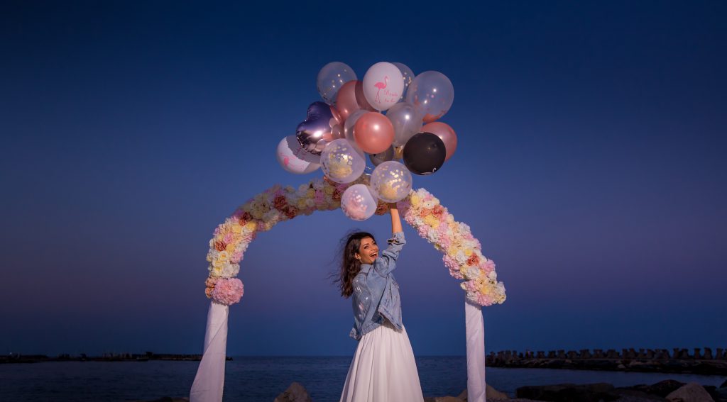 Nunta pe plaja in Jupiter Jupiter Beach Wedding balloons