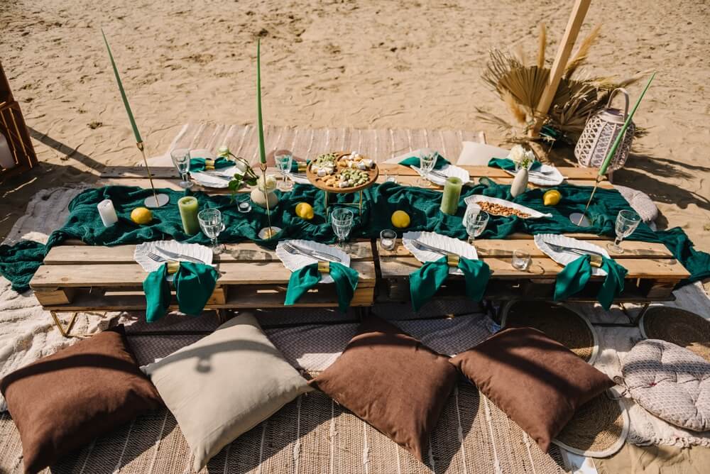 Savoring shades of emerald - Creative ideas for wedding food and drinks (food)